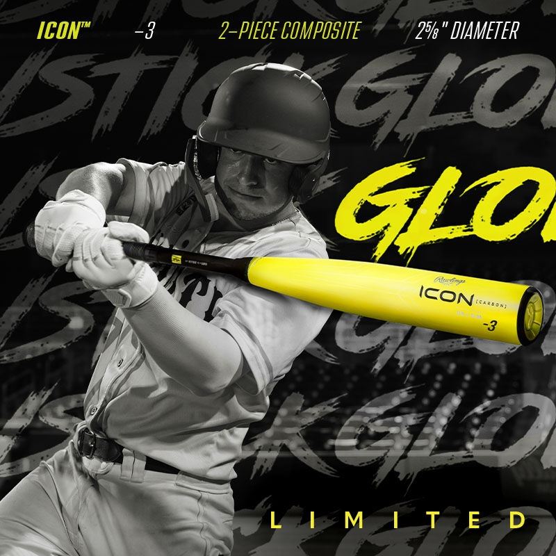 2024 RAWLINGS ICON GLOWSTICK (3) BBCOR BASEBALL BAT